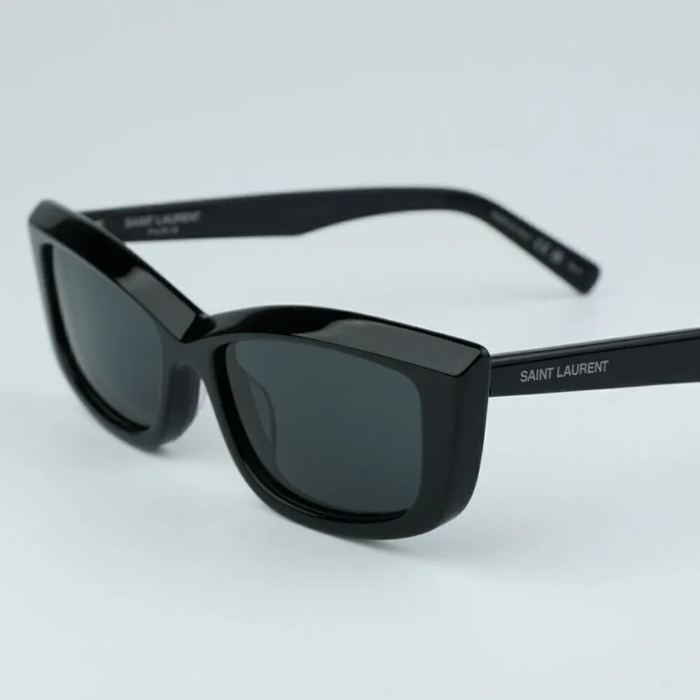 SALE! NEW Saint Laurent SL658 001 Black Rectangle Unisex Sunglasses